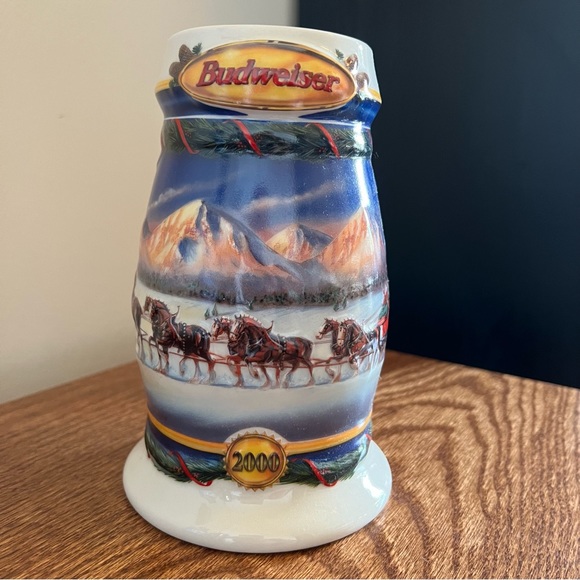 Budweiser Beer Collectible Stein from 2000. Holiday in the Mountains. - Picture 13 of 17